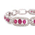 Mid Century GIA 8.2 Carat Total Weight Ruby Diamond 14K White Gold Bracelet  Jack Weir & Sons