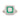 Art Deco Style Diamond Emerald Platinum Square Halo Ring Rings Jack Weir & Sons