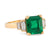 Vintage French GIA 3 Carat Emerald Diamond 18K Yellow Gold Ring  Jack Weir & Sons   