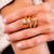 Gucci Italy 18K Rose Gold Horsebit Wrap Ring  Gucci   