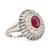 Retro Ruby Diamond Platinum Halo Ring  Jack Weir & Sons   