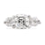 GIA 4 Carat Asscher Cut Diamond Platinum Three Stone Ring  Jack Weir & Sons   