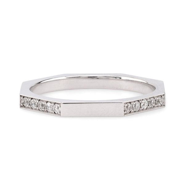 Modern Diamond 18K White Gold Eternity Ring  Jack Weir & Sons   