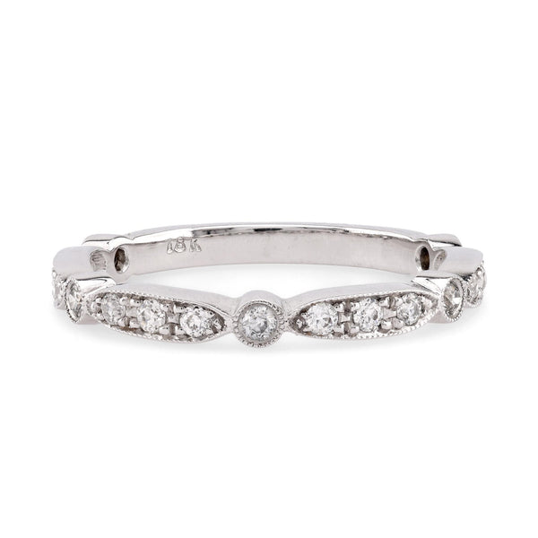 Modern Diamond 18K White Gold Eternity Ring  Jack Weir & Sons   