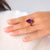 Retro 5.8 Carat Pear Shape Amethyst 14K Yellow Gold Solitaire Ring  Jack Weir & Sons   