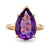 Retro 5.8 Carat Pear Shape Amethyst 14K Yellow Gold Solitaire Ring  Jack Weir & Sons   