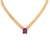 Vintage Italy 9.2 Carat Amethyst 14K Yellow Gold Necklace  Jack Weir & Sons   