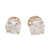 Modern 3.43 carat total weight diamond 18k white gold stud earrings