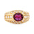 Vintage GIA 1.25 Carat Ruby Diamond 18K Yellow Gold Ring  Jack Weir & Sons