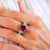 French 3.74 Carat Burma No Heat Ruby Diamond 18K White Gold Ring  Jack Weir & Sons   