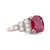 French 3.74 Carat Burma No Heat Ruby Diamond 18K White Gold Ring  Jack Weir & Sons   