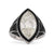 Art Deco Style 6.59 Carat Oval Cut Diamond Onyx Platinum Cocktail Ring  Jack Weir & Sons   