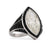 Art Deco Style 6.59 Carat Oval Cut Diamond Onyx Platinum Cocktail Ring  Jack Weir & Sons   