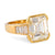 French GIA 7.4 Carat Asscher Cut Diamond 18K Yellow Gold Engagement Ring  Jack Weir & Sons   