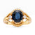 Vintage 1.93 Carat Oval Cut Sapphire Diamond 18K Yellow Gold Braided Ring  Jack Weir & Sons   