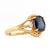 Vintage 1.93 Carat Oval Cut Sapphire Diamond 18K Yellow Gold Braided Ring  Jack Weir & Sons   