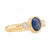 Vintage Sapphire Diamond 18K Yellow Gold Three Stone Ring  Jack Weir & Sons   