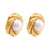 Vintage Mabe Pearl 18K Yellow Gold Clip On Earrings  Jack Weir & Sons   