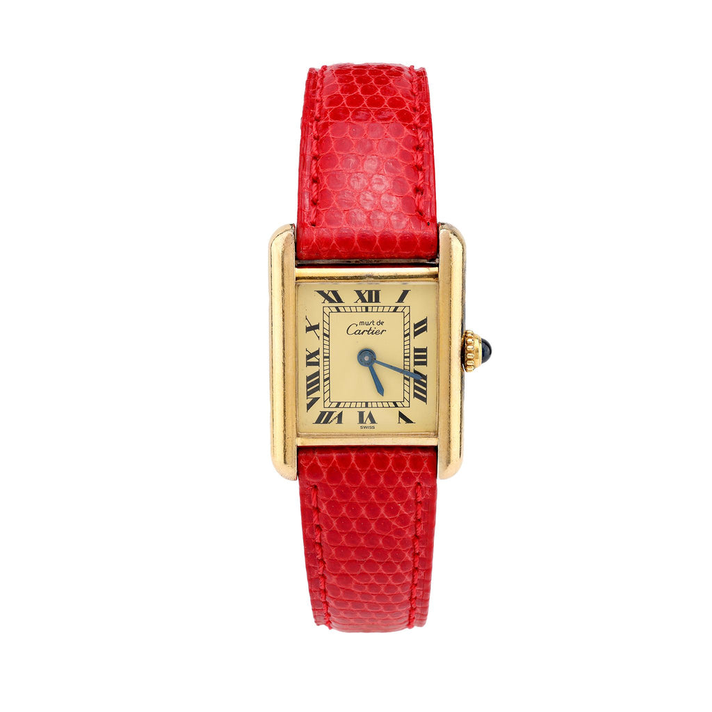 Cartier Paris gold plated Tank watch