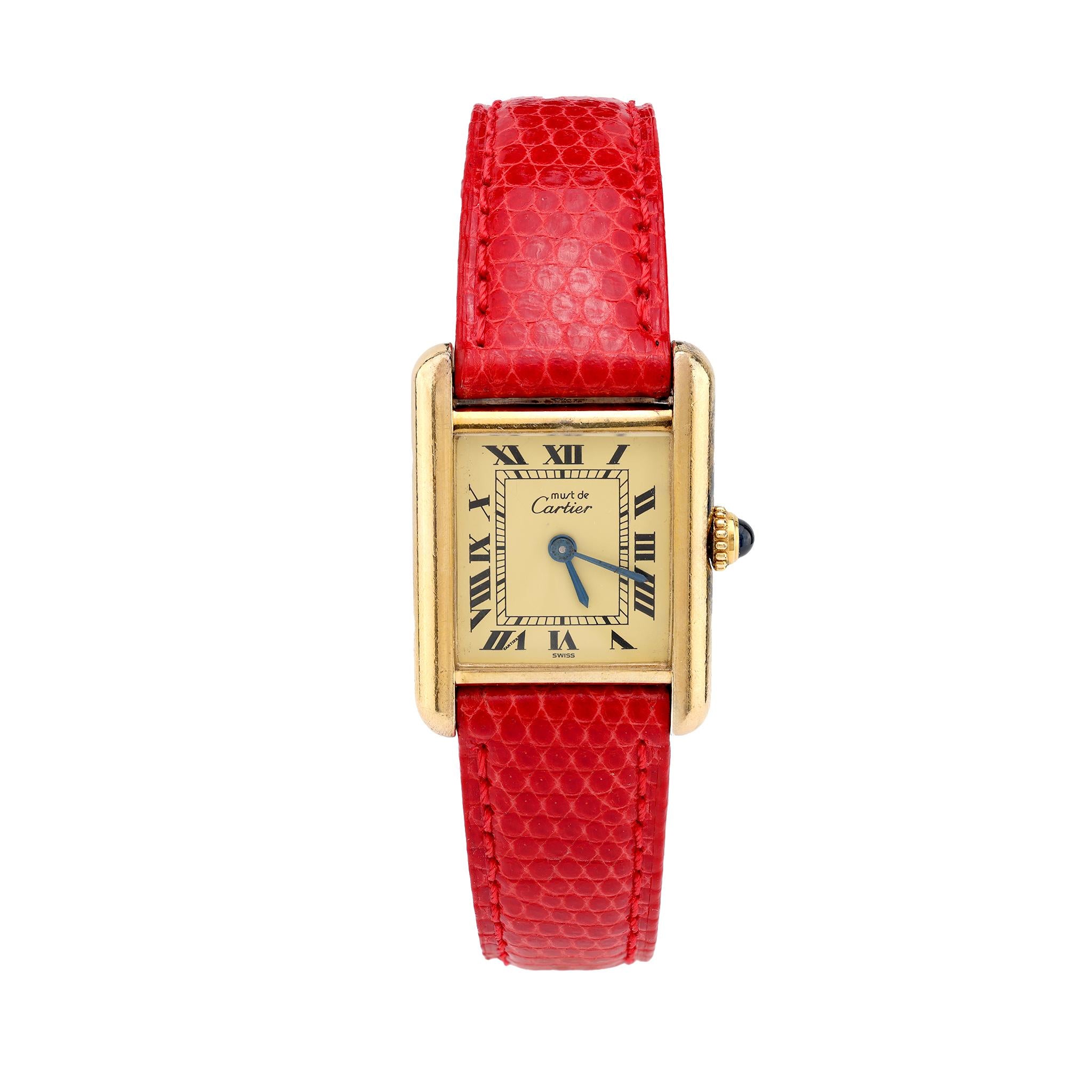 Cartier Paris gold plated Tank watch  Cartier   