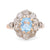 Precious antique aquamarine diamond 18k rose gold and silver cluster ring  Jack Weir & Sons   