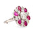 French GIA 1.47 carat diamond ruby platinum cocktail ring Jack Weir & Sons