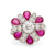 French GIA 1.47 carat diamond ruby platinum cocktail ring Jack Weir & Sons