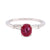 Vintage Ruby Diamond 14K White Gold Three Stone Ring  Jack Weir & Sons   