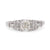 Geometric GIA 0.98 carat old mine cut diamond platinum engagement ring