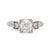 Elegant GIA 0.89 carat cushion cut diamond platinum engagement ring