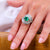 GIA 1.57 carat Colombian emerald diamond 18k white gold cocktail ring  Jack Weir & Sons   