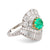 GIA 1.57 carat Colombian emerald diamond 18k white gold cocktail ring  Jack Weir & Sons   