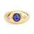 Chic vintage sapphire diamond 14k yellow gold bezel ring  Jack Weir & Sons   