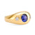 Chic vintage sapphire diamond 14k yellow gold bezel ring  Jack Weir & Sons   