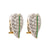 Exquisite Mid-Century 3.2 carat diamond emerald 18k gold earrings  Jack Weir & Sons   