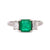 Timeless emerald diamond platinum three stone ring  Jack Weir & Sons   