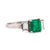 Timeless emerald diamond platinum three stone ring  Jack Weir & Sons   