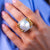 Iconic David Webb mabe pearl diamond 18k yellow gold cocktail ring  David Webb   