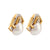 Iconic David Webb mabe pearl diamond 18k yellow gold earrings  David Webb   