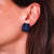 Luxurious contemporary 18 carat total weight sapphire 18K gold earrings  Jack Weir & Sons   