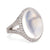 Extraordinary moonstone diamond 18k white gold cocktail ring  Jack Weir & Sons   