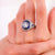 GIA 3.08 carat diamond sapphire platinum cocktail ring  Jack Weir & Sons   