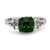 Art Deco style GIA 1.63 carat green tourmaline diamond platinum ring Jack Weir & Sons