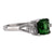 Art Deco style GIA 1.63 carat green tourmaline diamond platinum ring