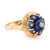 Rare Cartier French sapphire diamond 18k yellow gold ring Cartier