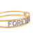 Contemporary diamond 18k yellow and white gold 'forever' bangle  Jack Weir & Sons   