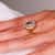 Vintage 2.60 carat pear cut aquamarine diamond 14k yellow gold cluster ring