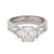 Contemporary diamond platinum engagement double band ring  Jack Weir & Sons   