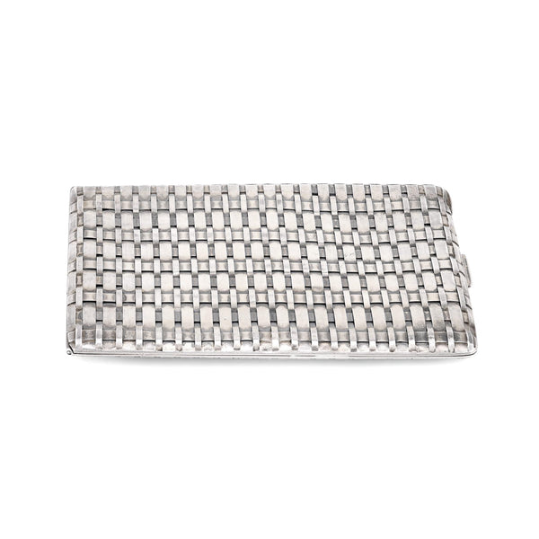 Art Deco Cartier silver weave pattern cigarette case  Cartier   