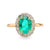 GIA 1.40 carat emerald diamond 14k yellow gold silver cluster ring Jack Weir & Sons